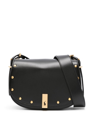 Polo Ralph Lauren stud-embellished leather crossbody bag - Black