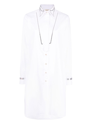 Wales Bonner laser-cut shirt dress - White