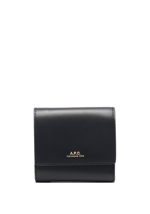 A.P.C. trifold leather wallet - Black