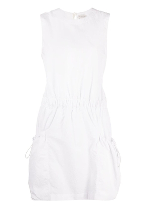 Moncler sleeveless cotton mini dress - White