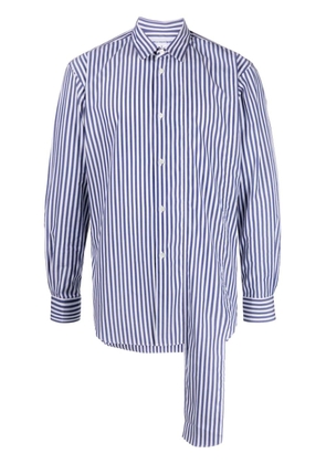 Comme Des Garçons Shirt striped layered cotton shirt - Blue