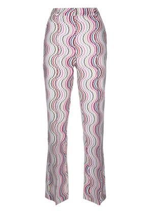 Missoni wave-pattern straight-leg trousers - White
