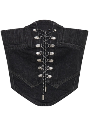 Dion Lee Hiker denim corset - Black