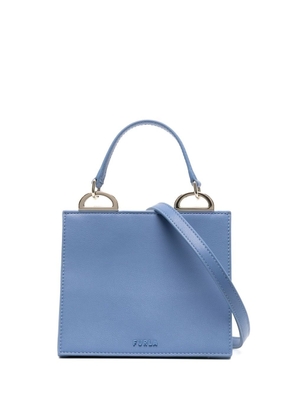 Furla triangle leather tote bag - Blue