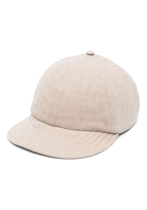 FENDI FF-motif cotton baseball cap - Neutrals