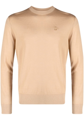 Dsquared2 long-sleeved virgin wool sweatshirt - Neutrals