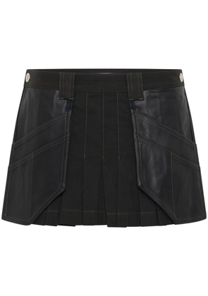 Dion Lee Workwear pleated miniskirt - Black