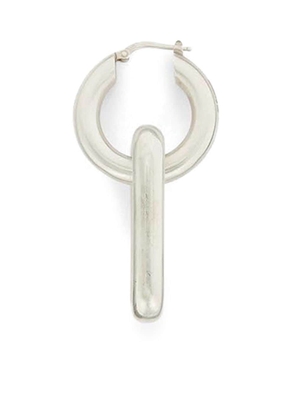 Jil Sander logo-engraved hoop earring - Silver