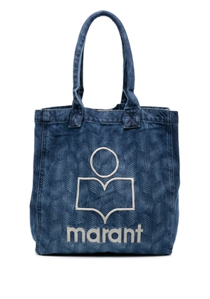 ISABEL MARANT logo-embroidered denim tote bag - Blue