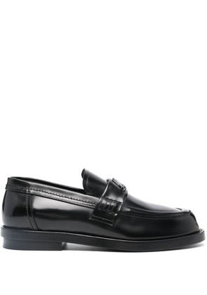 Alexander McQueen logo-plaque leather loafers - Black