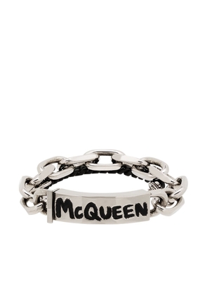 Alexander McQueen Graffiti chain bracelet - Silver
