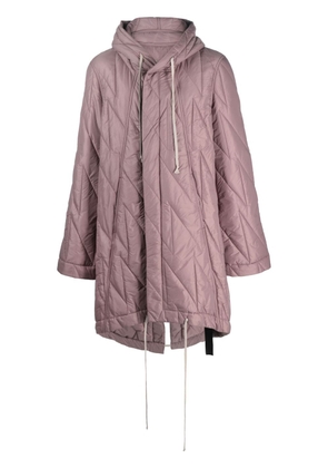 Rick Owens fishtail quilted parka - Purple
