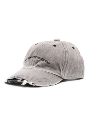 Song For The Mute logo-embroidered distressed baseball cap - Grey