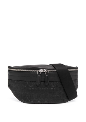 Ferragamo Gancini-embossed belt bag - Black