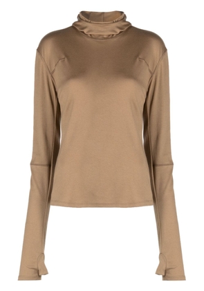 Undercover roll-neck long-sleeved top - Neutrals