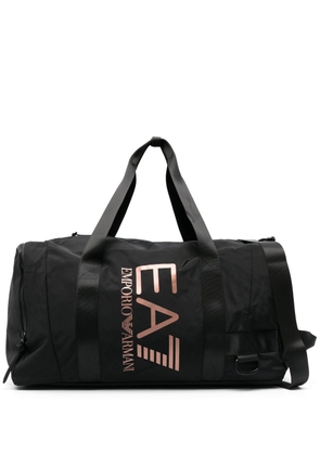 Ea7 Emporio Armani logo-print luggage bag - Black