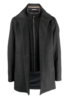 BOSS panelled felted coat - Grey