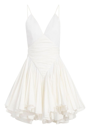 KHAITE The Margot godet minidress - White