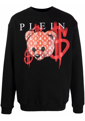 Philipp Plein teddy bear-print sweatshirt - Black