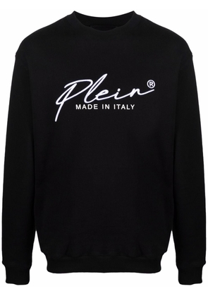 Philipp Plein embroidered signature logo sweatshirt - Black