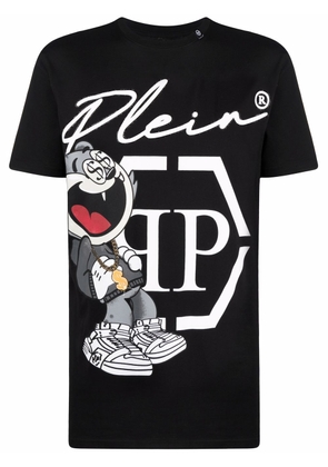 Philipp Plein graphic-print logo T-shirt - Black