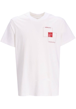 Armani Exchange logo-print stretch-cotton T-shirt - White
