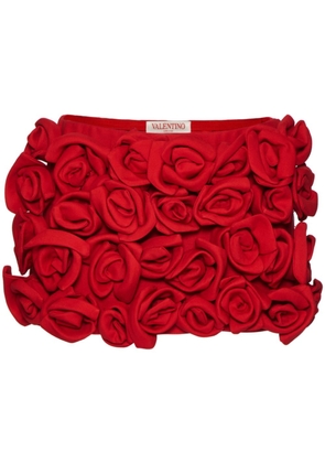 Valentino Garavani Crepe Couture floral-appliqué skorts - Red