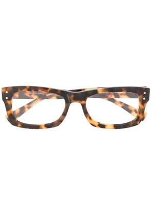 Epos tortoiseshell-effect rectangular-frame glasses - Brown
