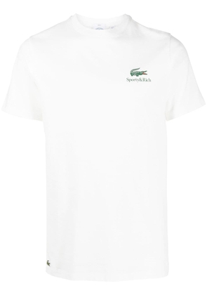 Sporty & Rich x Lacoste logo-print cotton T-shirt - White