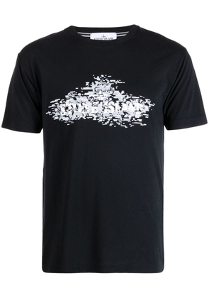 Stone Island debossed-logo cotton T-shirt - Black