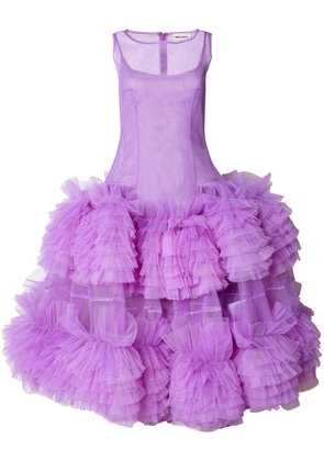 Molly Goddard Yuri gathered frill tulle dress - Purple