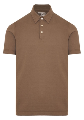 Fedeli Alby jersey polo shirt - Brown
