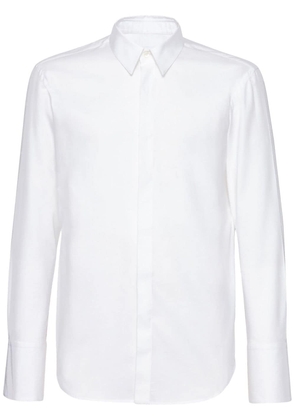Ferragamo concealed-fastening oxford poplin shirt - White