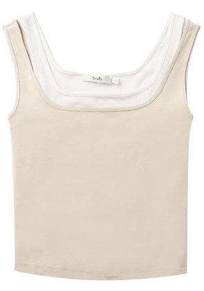 b+ab layered cropped tank top - Neutrals