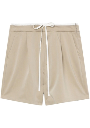 tout a coup drawstring pleated shorts - Neutrals