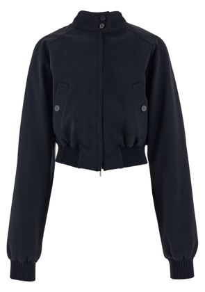 Ferragamo cropped zipped bomber jacket - Black