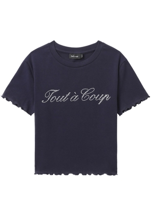 tout a coup logo-embellished crew-neck T-shirt - Blue