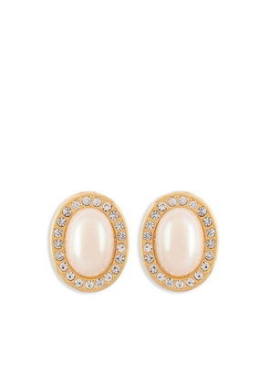 Susan Caplan Vintage 1980s pre-owned faux-pearl stud earrings - Gold