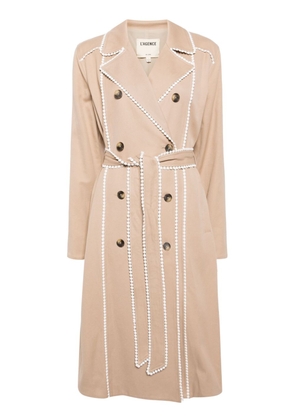 L'Agence double-breasted cotton trench coat - Brown