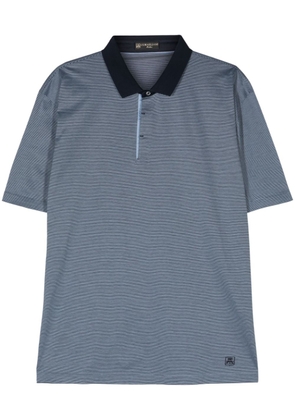 Corneliani striped jersey polo shirt - Blue