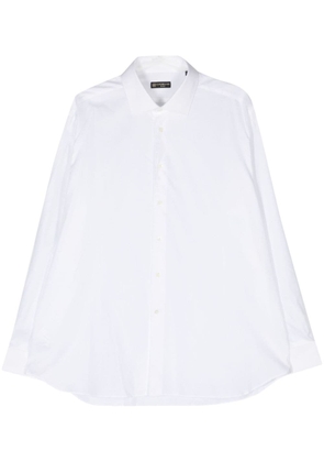 Corneliani patterned jacquard cotton shirt - White
