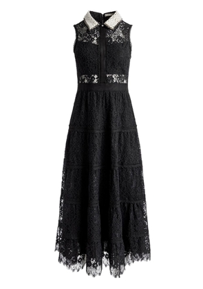alice + olivia Anaya lace midi dress - Black