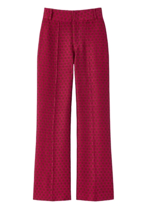 DESTREE Yoshismart jacquard cropped trousers - Pink