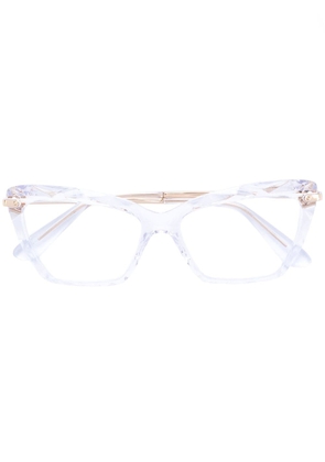 Dolce & Gabbana Eyewear geometric cat-eye frame glasses - Neutrals