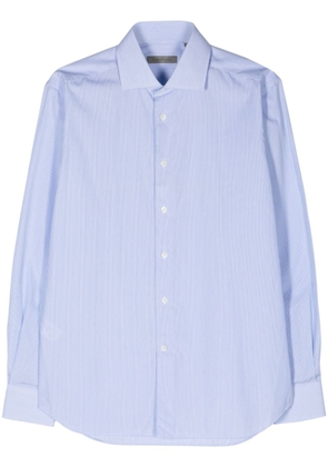 Corneliani pinstriped cotton shirt - Blue