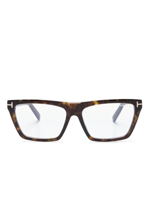 TOM FORD Eyewear FT5912B tortoiseshell rectangle-frame glasses - Brown