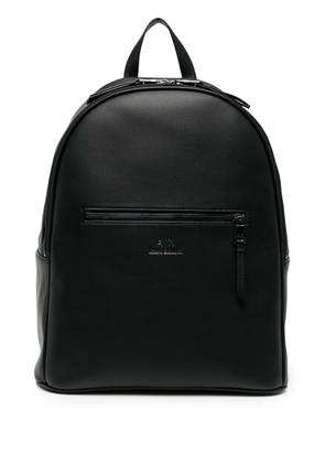 Armani Exchange ax man leather backpack - Black