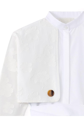 DESTREE Hans jacquard cotton shirt - White