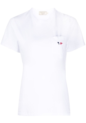 Maison Kitsuné embroidered fox T-shirt - White