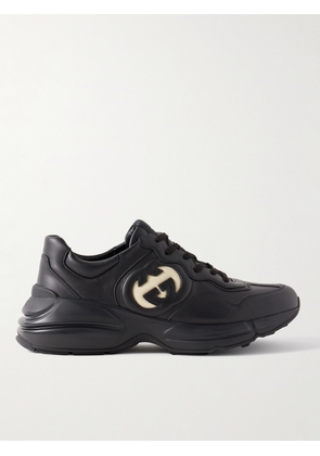 Gucci - Rhyton Leather Sneakers - Men - Black - UK 6